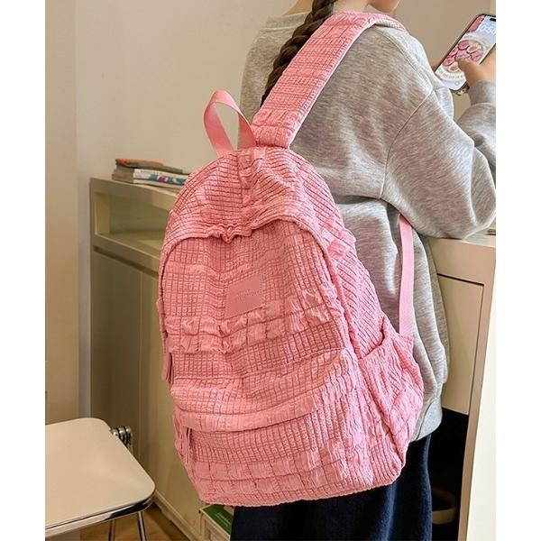 デイバック リュック 「A4サイズ対応」大容量 ぽこぽこリュック バックパック 軽量／通勤／通学 レディース
