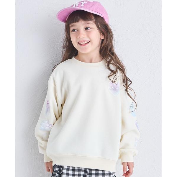 『タイムセール実施中』ZOZO問い合わせ番号:101285592ショップ:pairmanon，ペアマノンブランド:pairmanon，ペアマノン，coucou manon，ククゥ マノン商品名:【ぬくふわ】ガールズ 裏起毛 袖プリント トレ...