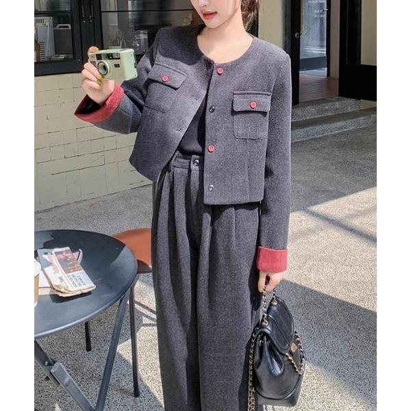 『タイムセール実施中』ZOZO問い合わせ番号:101286230ショップ:ABITOKYO，アビトーキョーブランド:Diosfront，ディオスフロント，ABITOKYO，アビトーキョー商品名:袖配色ショート丈ノーカラージャケットセットアッ...