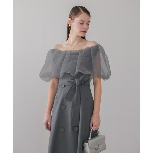 『タイムセール実施中』ZOZO問い合わせ番号:101318131ショップ:Leja，レジャブランド:Leja，レジャ商品名:【LEJA】3WAYオフショルチュールトレンチディティールワンピ―スドレス美脚効果結婚式 パーティードレス 成人式 ...