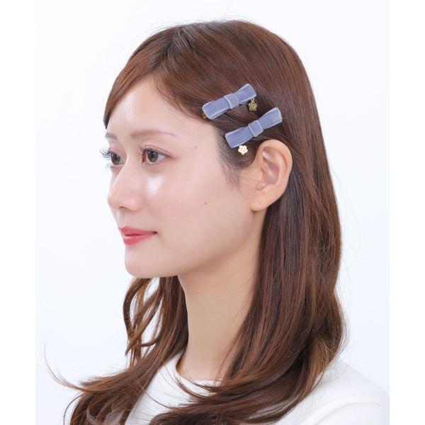 ヘアクリップ マリークワント mary quant ベロアリボン ワニクリップセット