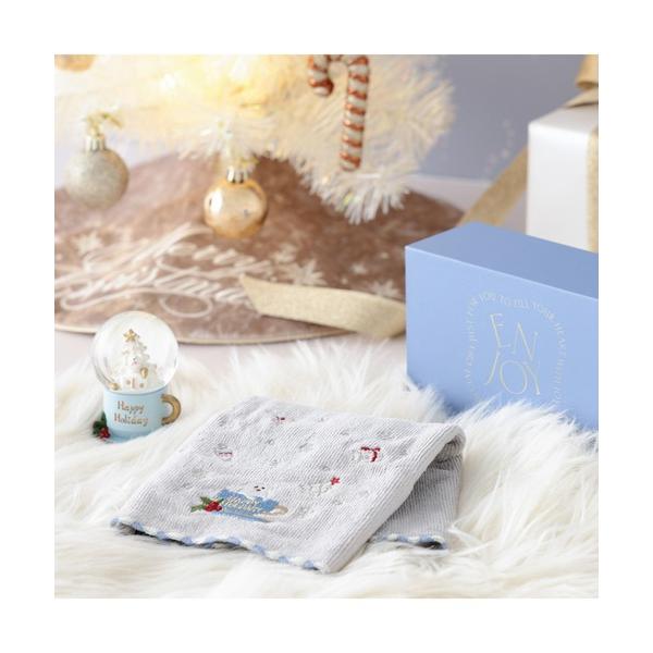 ZOZO問い合わせ番号:101447083ショップ:Francfranc，フランフランブランド:Francfranc，フランフラン商品名:クリスマス ハンカチ＆スノードームセット ツリー ライトブルー ギフト プレゼント クリスマス 女性カ...