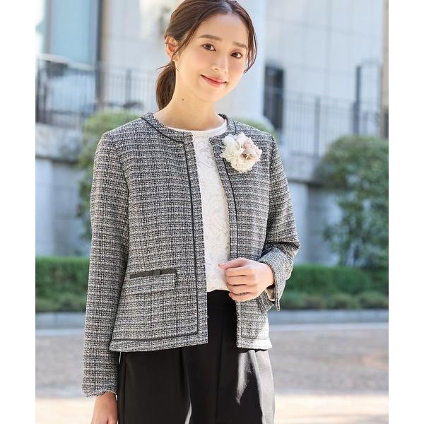 ZOZO問い合わせ番号:101447628ショップ:Honeys，ハニーズブランド:Honeys，ハニーズ，GLACIER，グラシア商品名:リボン使いノーカラージャケットカテゴリ:ジャケット/アウター>ノーカラージャケットブランド品番...