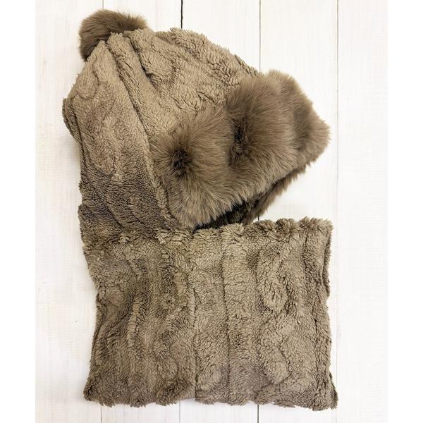 ZOZO問い合わせ番号:101483302ショップ:COMMON WARE，コモンウェアブランド:SHIZUTA，シズタ，COMMON WARE，コモンウェアー商品名:フェイクファー　ふわもこ　一体型ニット帽＆ネックウォーマー　バラクラバ（...