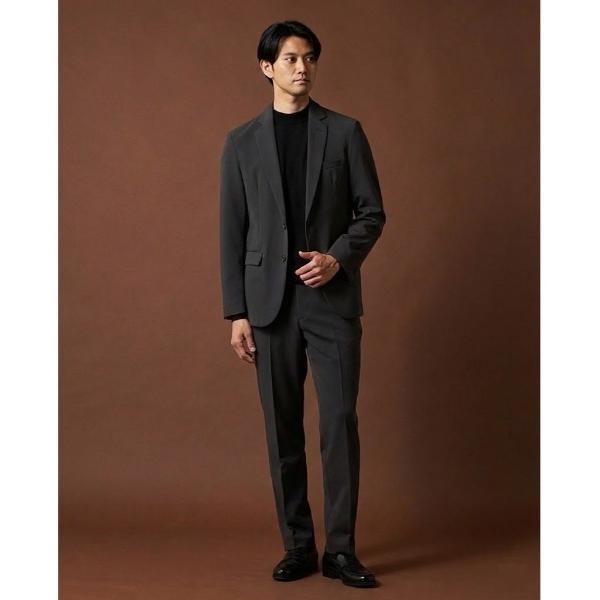 ZOZO問い合わせ番号:101484165ショップ:HARUYAMA，ハルヤマブランド:HARUYAMA，ハルヤマ商品名:【AIR SUIT】 セットアップ スーツ 防シワ イージーケア ストレッチ 通年 吸汗速乾 UVカット ブラック/ネ...