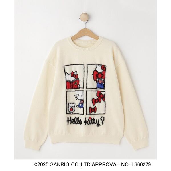 ZOZO問い合わせ番号:101518508ショップ:SHOO・LA・RUE，シューラルーブランド:sanrio，サンリオ，SHOO・LA・RUE，シューラルー商品名:【HELLO KITTYコラボ】スウェットライクニットカテゴリ:トップス&...
