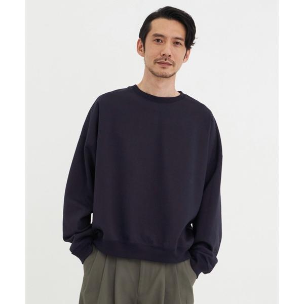 トレーナー スウェット 「MARKAWARE」HUGE SHORT SWEAT／スラックスに合う，360度美シルエットショートスウェット メンズ