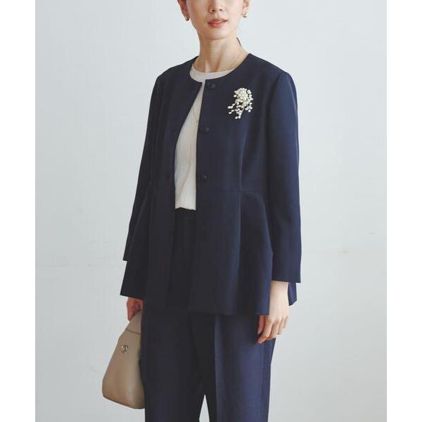 ZOZO問い合わせ番号:101519799ショップ:URBAN RESEARCH，アーバンリサーチブランド:URBAN RESEARCH，アーバンリサーチ商品名:ノーカラーペプラムジャケットカテゴリ:ジャケット/アウター>ノーカラージ...