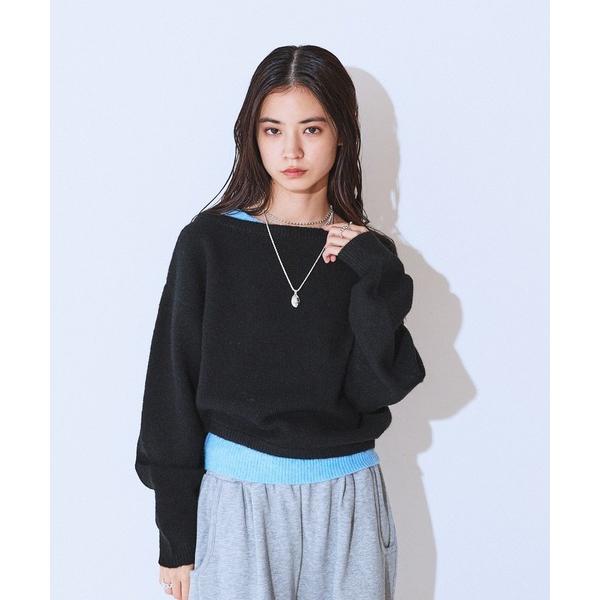 『タイムセール実施中』ZOZO問い合わせ番号:101520226ショップ:JEANASIS，ジーナシスブランド:JEANASIS，ジーナシス商品名:アシメレイヤーバイカラープルオーバー/640713カテゴリ:トップス>ニット/セーター...