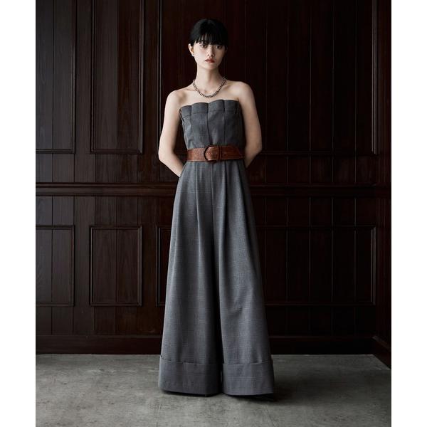 ZOZO問い合わせ番号:101554687ショップ:bflat，ビーフラットブランド:etoll.，エトル商品名:チェック柄ベアトップパンツドレスカテゴリ:ワンピース/ドレス>パンツドレスブランド品番:et0030008511素材:表...