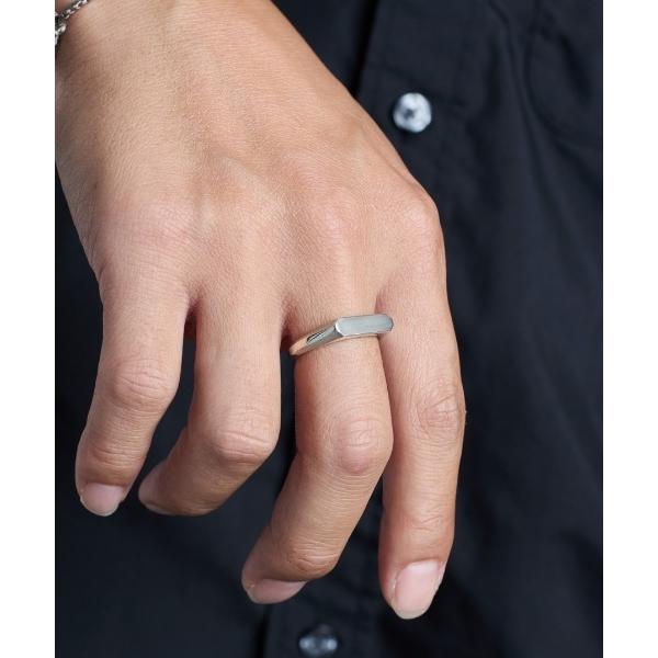 指輪 リング 「XOLO JEWELRY/ショロジュエリー」 ヘアライン シグネットリング -スリム- メンズ