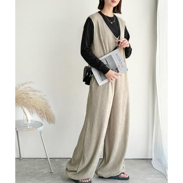 『タイムセール実施中』参考価格：5，999円発売時期：2025年01月コンディション：S（新品同様）タグ付きの未使用、または新品同様のアイテム付属品：タグ参考商品名：存在感ある凹凸ジャガード☆前後2way裾ドロストサロペット参考品番：ce1...