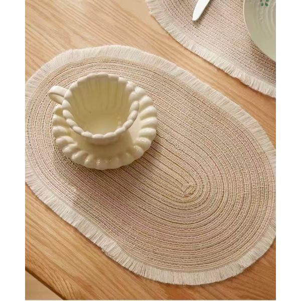 『タイムセール実施中』ZOZO問い合わせ番号:101657356ショップ:Port，ポートブランド:Port，ポート商品名:【 Port / ポート 】 ナチュラル  ラウンド ランチョンマット (フリンジ付き) #カテゴリ:食器/キッチン...
