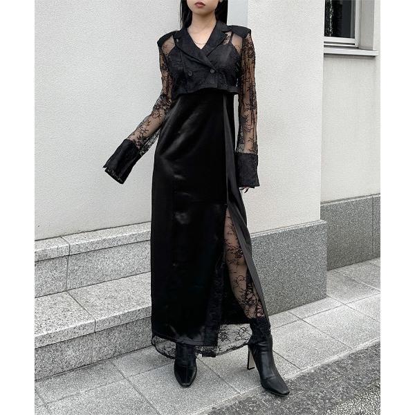 ZOZO問い合わせ番号:101657630ショップ:LVEU.，ラブユ.ブランド:LVEU.，ラブユ.商品名:【LVEU.】レースデザインジャケットアンサンブルワンピース / セットアップ ジャケット ワンピース キャミワンピ オケージョン...