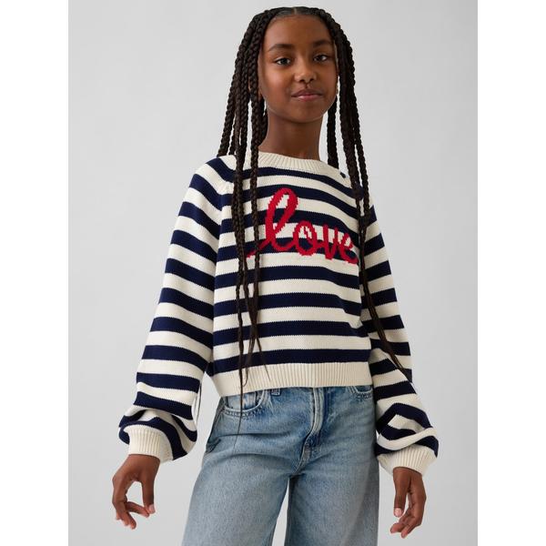 ZOZO問い合わせ番号:101657734ショップ:GAP，ギャップブランド:GAP，ギャップ商品名:リラックスフィット グラフィック クルーネックセーター (キッズ)カテゴリ:トップス>ニット/セーターブランド品番:853047素材...