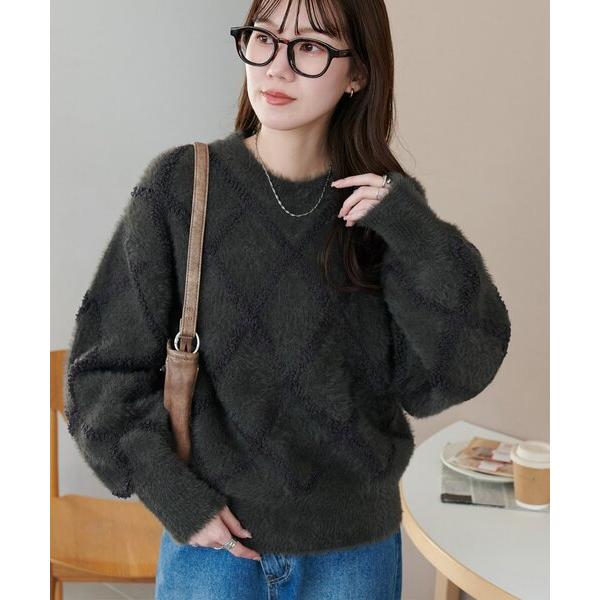 『タイムセール実施中』ZOZO問い合わせ番号:101692674ショップ:DISCOAT，ディスコートブランド:DISCOAT，ディスコート商品名:フェザーヤーンダイヤ柄プルオーバーカテゴリ:トップス>ニット/セーターブランド品番:D...