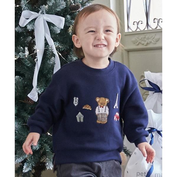 ZOZO問い合わせ番号:101724987ショップ:petit main，プティマインブランド:petit main，プティマイン商品名:くまモチーフトレーナーカテゴリ:トップス>スウェットブランド品番:9554228素材:本体：綿1...