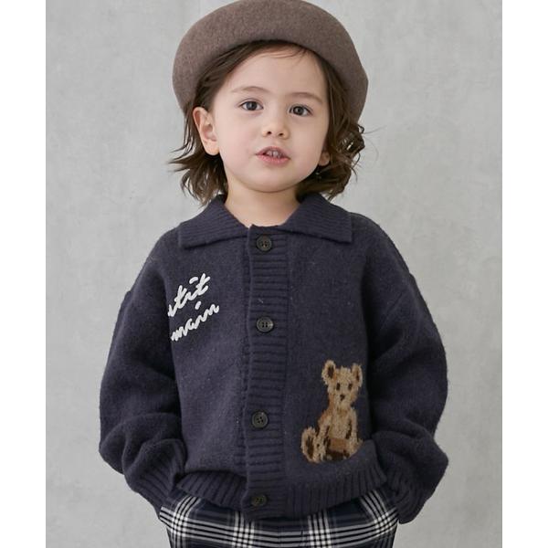 ZOZO問い合わせ番号:101724990ショップ:petit main，プティマインブランド:petit main，プティマイン商品名:【ウォッシャブル】モチーフカウチンニットはおりカテゴリ:トップス>カーディガン/ボレロブランド品...