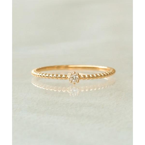 ZOZO問い合わせ番号:101725955ショップ:NOIR DE POUPEE，ノワールドプーペブランド:NOIR DE POUPEE，ノワールドプーペ商品名:【WEB限定】K18vermeil ダイヤモンド1石 リングカテゴリ:アクセサ...