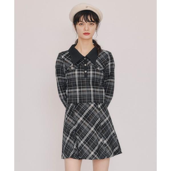 『タイムセール実施中』ZOZO問い合わせ番号:101728709ショップ:REDYAZEL，レディアゼルブランド:REDYAZEL，レディアゼル商品名:バイアスチェックショートブラウス×プリーツミニスカートセットアップカテゴリ:ジャケット/...