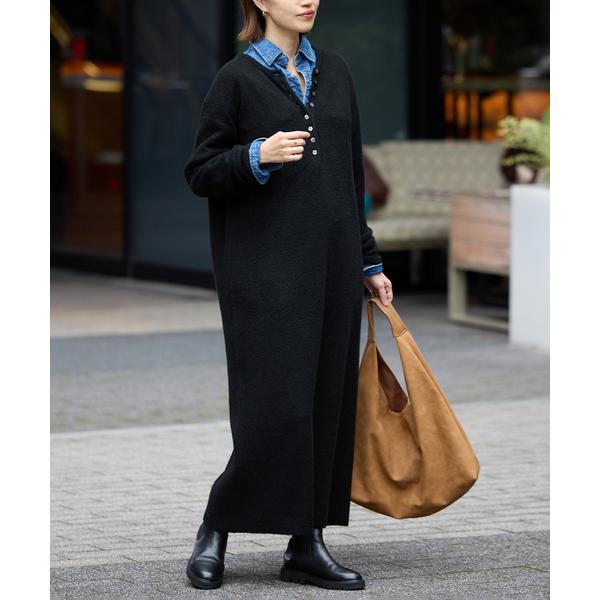 ZOZO問い合わせ番号:101762400ショップ:IENA，イエナブランド:SLOBE IENA，スローブイエナ商品名:エアリーヘンリーニットワンピースカテゴリ:ワンピース/ドレス>ワンピースブランド品番:2504091220704...