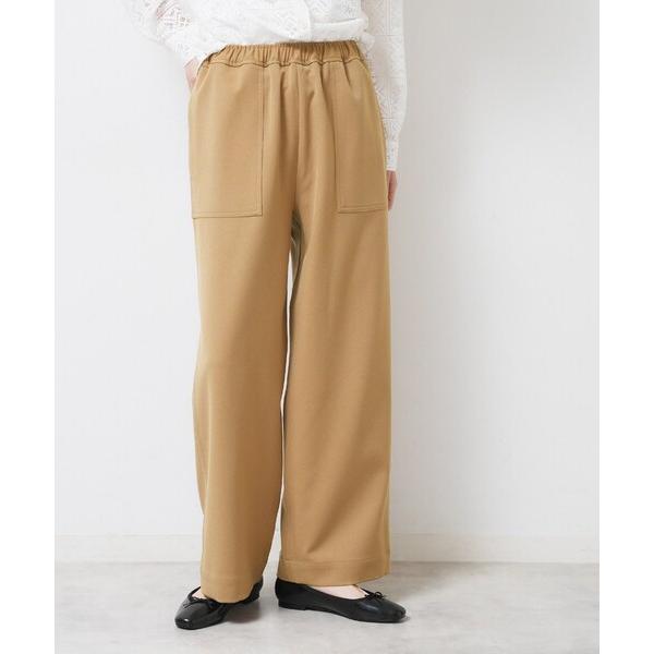パンツ 「ウエストゴム/洗える」ツイルセミワイドパンツ レディース