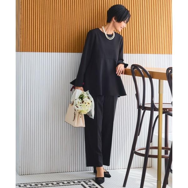 ZOZO問い合わせ番号:101764156ショップ:cross marche，クロスマルシェブランド:CROSS FUNCTION，クロスファンクション商品名:《洗える・シワになりにくい》2点セット 正解 ペプラムブラウス＆ワイドパンツ【C...