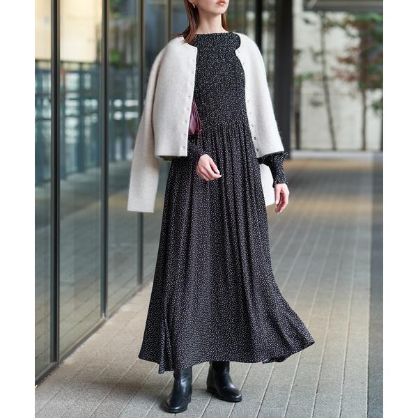 ZOZO問い合わせ番号:101774883ショップ:IENA，イエナブランド:SLOBE IENA，スローブイエナ商品名:《追加2》ドットシャーリングワンピースカテゴリ:ワンピース/ドレス>ワンピースブランド品番:2604091200...