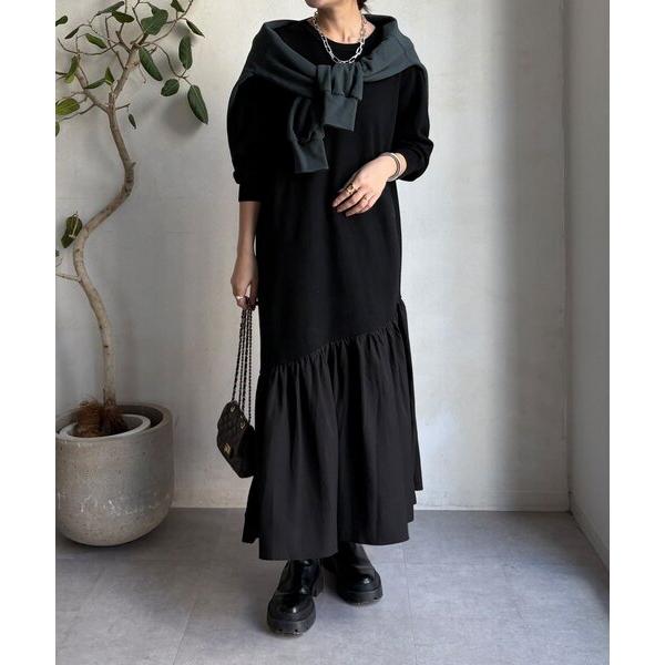 ZOZO問い合わせ番号:101796119ショップ:DouDou，ドゥドゥブランド:DouDou，ドゥドゥ商品名:【WEB限定】異素材切替ニットワンピースカテゴリ:ワンピース/ドレス>ワンピースブランド品番:DDZ1052509A00...