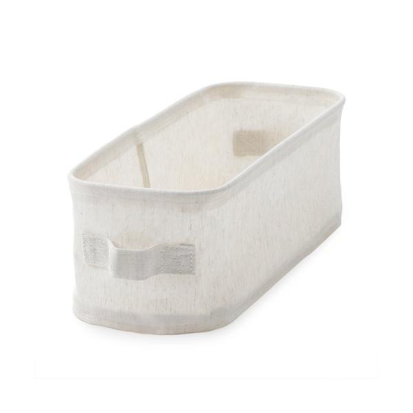 ZOZO問い合わせ番号:101797641ショップ:無印良品，ムジルシリョウヒンブランド:無印良品，ムジルシリョウヒン商品名:ポリエステル麻　ソフトボックス　浅型　ハーフ　約幅１３×奥行３７×高さ１２ｃｍカテゴリ:インテリア>収納グッ...