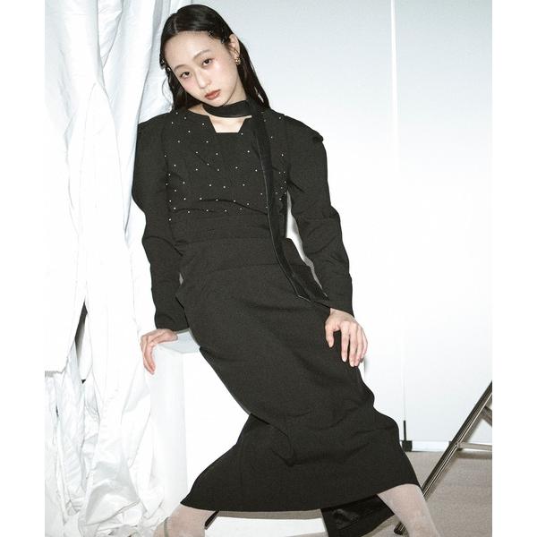 『タイムセール実施中』ZOZO問い合わせ番号:101799419ショップ:Ezick，エジックブランド:Ezick，エジック商品名:silver studs dress シルバースタッズドレスカテゴリ:ワンピース/ドレス>ドレスブラン...