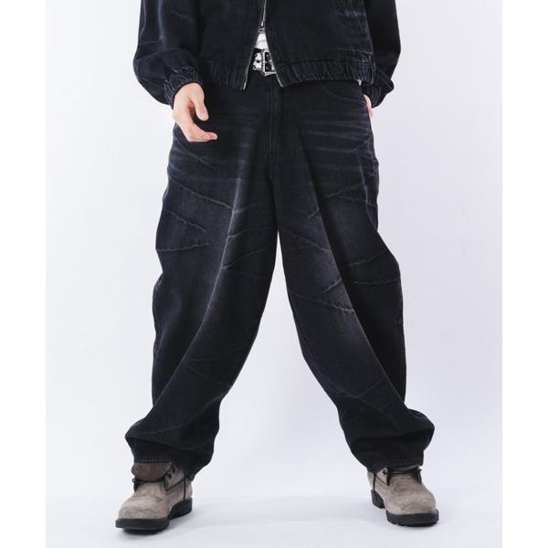 ジーンズ SHORT ROUND/「26年春夏新作」バルーンスラッシュデニムパンツ メンズ レディース