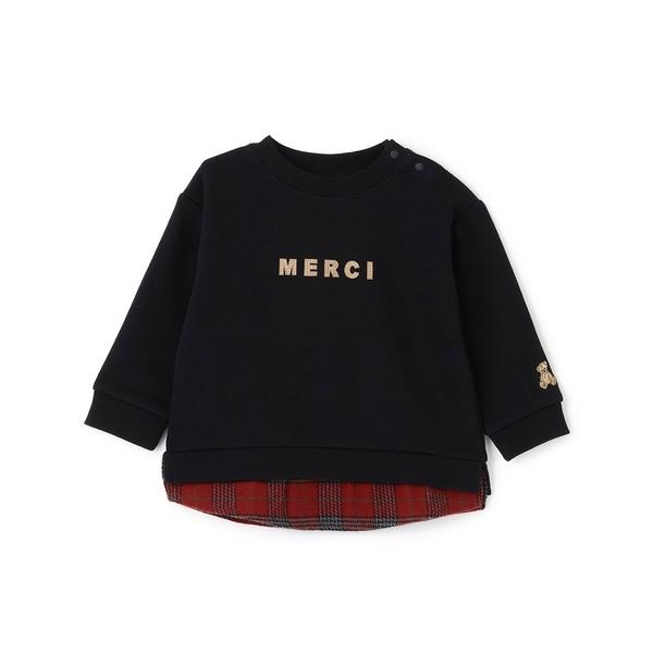 ZOZO問い合わせ番号:101862960ショップ:petit main，プティマインブランド:petit main，プティマイン商品名:【リンク】ちびロゴアップリケトレーナーカテゴリ:トップス>スウェットブランド品番:9554229...