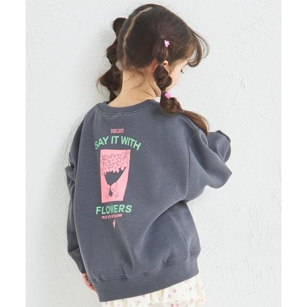 『セール実施中』ZOZO問い合わせ番号:101894566ショップ:pairmanon，ペアマノンブランド:pairmanon，ペアマノン，coucou manon，ククゥ マノン商品名:【ぬくふわ】ガールズ 裏起毛 バックプリント フラワ...