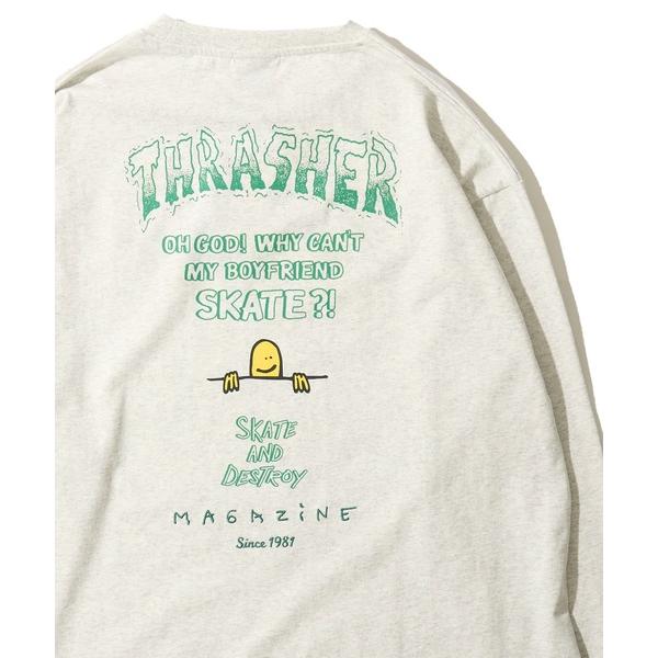 tシャツ 「THRASHER / スラッシャー」マークゴンザレスアート クルーネックロングスリーブTシャツ メンズ レディース