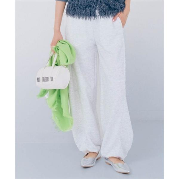 パンツ 裏毛バレルレッグパンツ レディース