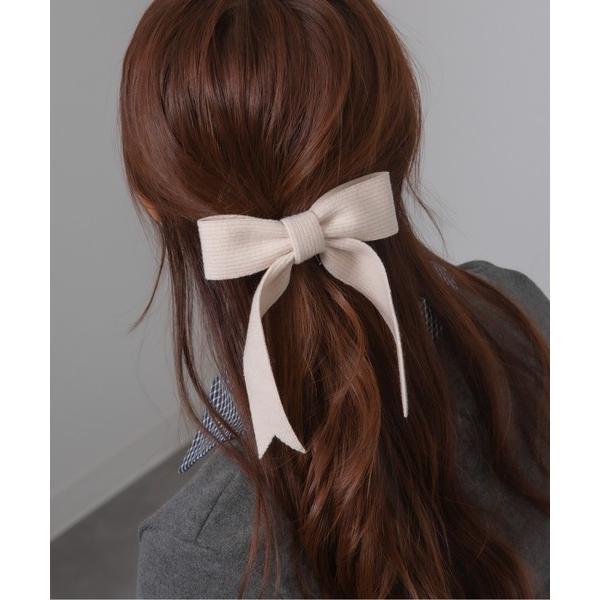 ヘアクリップ ロクシタン l'occitane 「Peony/ピオニー」/ニットリボンヘアクリップ