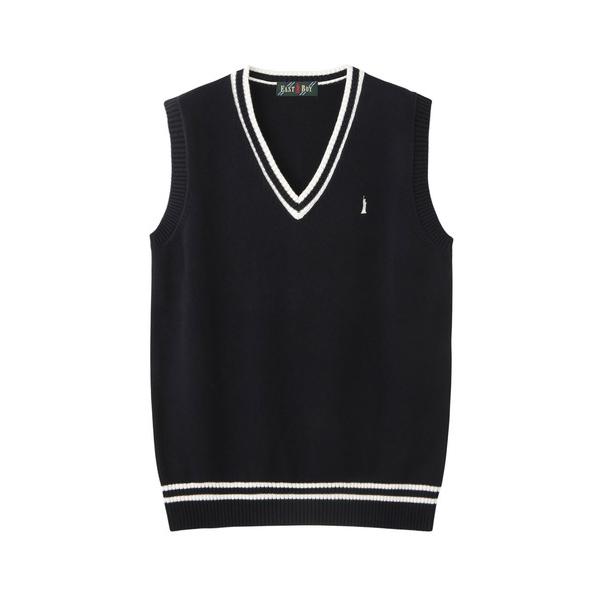 ZOZO問い合わせ番号:101964508ショップ:EASTBOY，イーストボーイブランド:EASTBOY，イーストボーイ商品名:メンズ ベスト ライン入り 綿 7G 男子 制服 学生服 中学 高校 スクール 中学生 高校生カテゴリ:トップ...