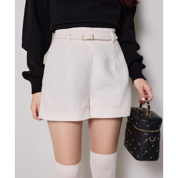 パンツ セットで着れる/ベルト付きショートパンツ レディース