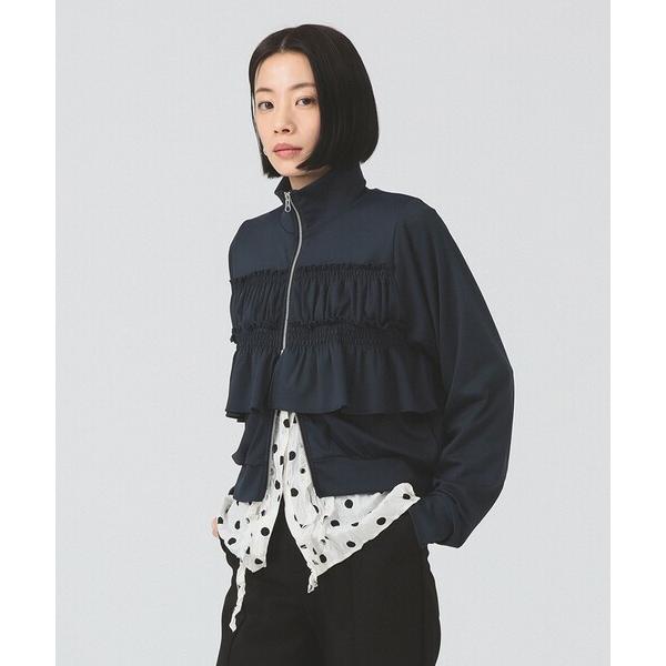 ZOZO問い合わせ番号:102035997ショップ:BEAMS WOMEN，ビームスウィメンブランド:Ray BEAMS，レイビームス商品名:フリル ジャージ ブルゾンカテゴリ:トップス>ジャージブランド品番:61-14-1026-1...