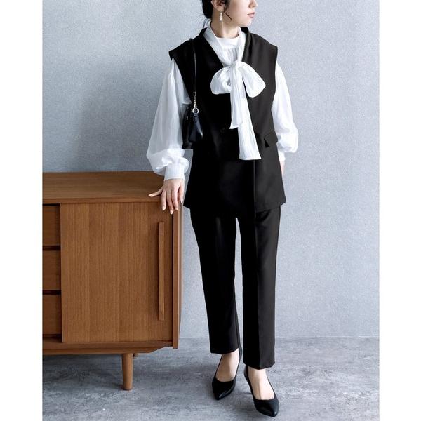 『タイムセール実施中』ZOZO問い合わせ番号:102036714ショップ:reca，レカブランド:reca，レカ商品名:ノーカラーベスト×テーパードパンツ2点セットカテゴリ:フォーマルスーツ/小物>スーツセットブランド品番:bel-h...