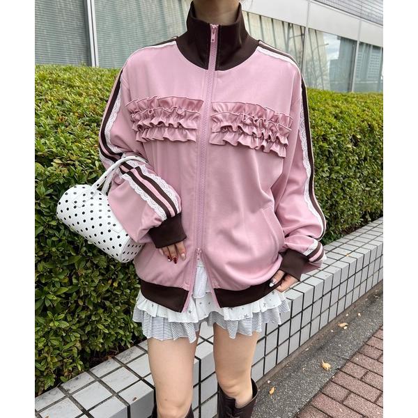 ZOZO問い合わせ番号:102037647ショップ:WEGO，ウィゴーブランド:WC，ダブル シー，PHILLY，フィリー，WEGO，ウィゴー商品名:フリルギャザートラックジャケットカテゴリ:トップス>ジャージブランド品番:WC26S...