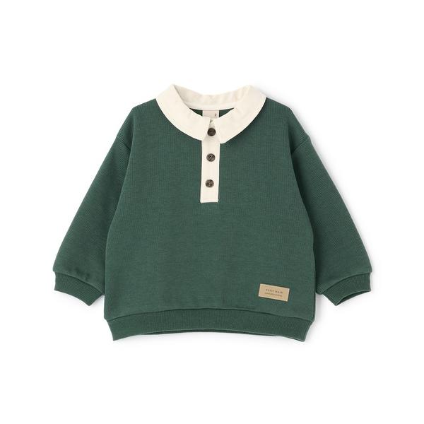 ZOZO問い合わせ番号:102072251ショップ:petit main，プティマインブランド:petit main，プティマイン商品名:衿つき配色裏起毛トレーナーカテゴリ:トップス>スウェットブランド品番:9554227素材:本体：...