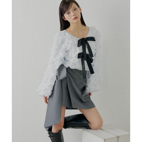 パンツ 「SALON by Chico」リボンラップスカート+スラックスハーフパンツ レディース