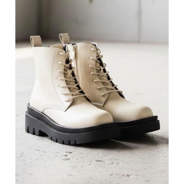 『セール実施中』ZOZO問い合わせ番号:102177059ショップ:Fusione，フュージョンブランド:LibertyDoll，リバティードール商品名:+5cm 軽量厚底 ユニセックス スクエアトゥトラックソールブーツカテゴリ:シューズ&...