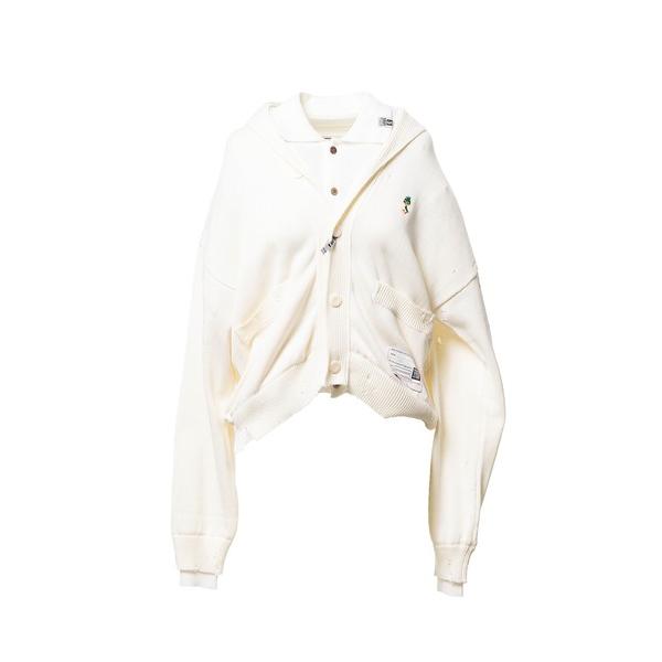 カーディガン Layered Knit Cardigan レディース
