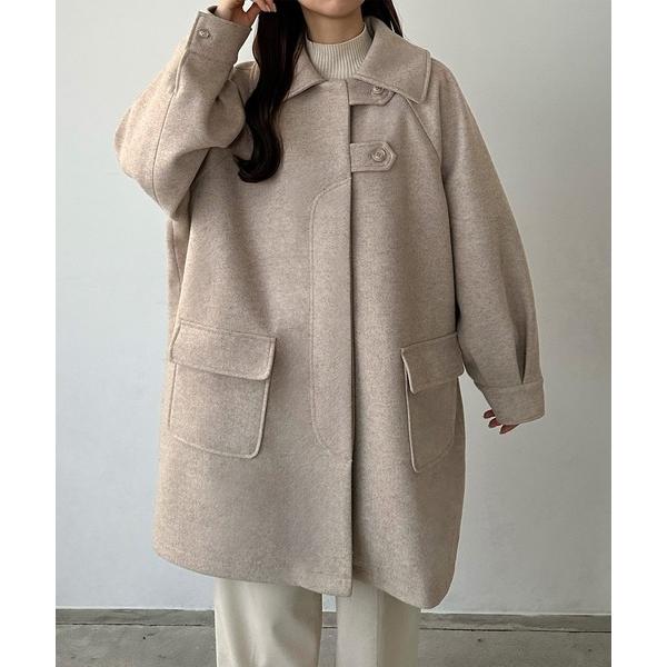 「callautia」 ステンカラーコート MEDIUM ベージュ レディース