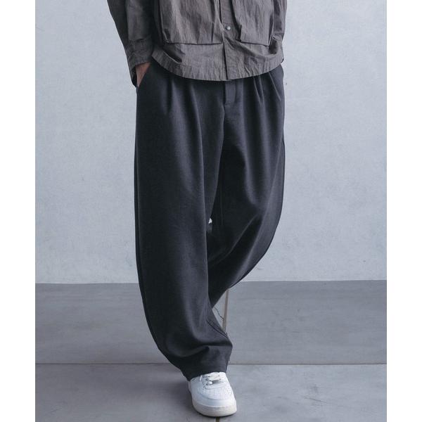 パンツ 「WEB・直営店限定」+phenix(プラスフェニックス)BRUSHED PLEATED PANTS ブラッシュド プリーテッド パンツ