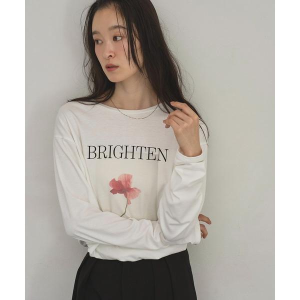 tシャツ フラワーフォトプリントロンT レディース