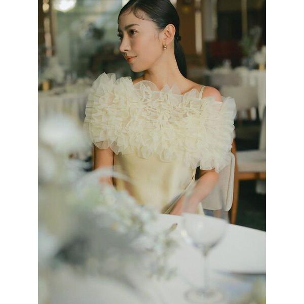 ZOZO問い合わせ番号:102222701ショップ:LAGUNAMOON，ラグナムーンブランド:LAGUNAMOON，ラグナムーン商品名:【ソンイさんコラボ】LADYチュールショールキャミドレスカテゴリ:ワンピース/ドレス>ドレスブラ...